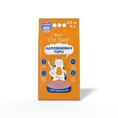 Соєвий наповнювач для котячого туалету з ароматом лаванди Modes Tofu Lavender, 6 л