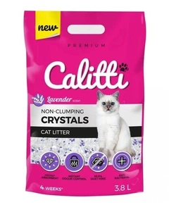Наповнювач для котів силікагель Calitti CRYSTALS Lavender (ЛАВАНДА) 3.8л