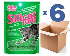 Наповнювач для котячого туалету соєвий SILICAT TOFU 6.0Lх6шт(36L)