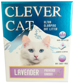 Наповнювач для котячого туалету Clever cat Lavander з ароматом лаванди 10 л (7350055004793)