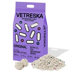 Натуральний наповнювач тофу Vetreska з ароматом original 2,5 кг