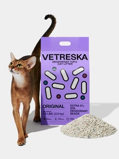 Натуральний наповнювач тофу Vetreska з ароматом original 2,5 кг