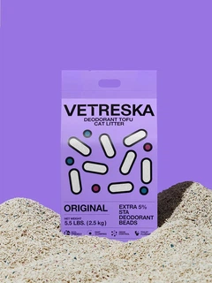 Натуральний наповнювач тофу Vetreska з ароматом original 2,5 кг