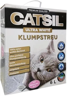 Наповнювач для котів Agros Trading ULTRA WHITE бентонітовий із запахом дитячої присипки 6 л