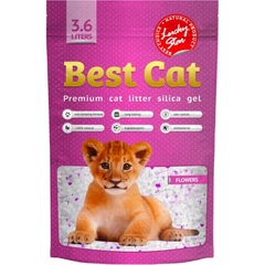 Наполнитель для туалета Best Cat Силикагелевый Pink Flowers 3.6 л (4820281500299) (354381)