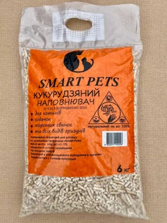 Кукурудзяний наповнювач для тварин Smart Pets 6кг без запаху