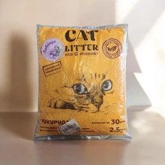 Indian Cat Litter Наповнювач кукурудзяний для котячих лотків Cat litter Лаванда 2.5 кг