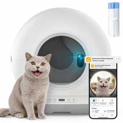 Розумний автоматичний лоток для котів iHunt Smart Cat Litter V7, з камерою відеоспостереження, Wi-Fi, мобільним застосунком, розумними датчиками та керуванням через додаток
