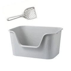 Lesko Туалет лоток для котів з лопаткою Taotaopets 262207 40 см Gray