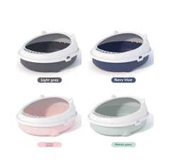 Лоток (туалет) для котів CAT IN BOX CozyCat з лопаткою L 52х45х21 см Navi blue - синій