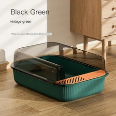 Туалет для котів Derby Plastic Cat Litter Box Vintage Green