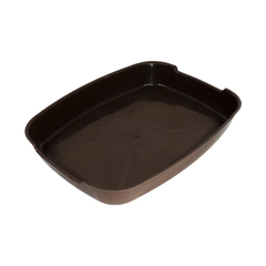 Туалет для котів Тігріс мілкий без сітки коричневий 37x28x6 см