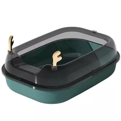 Без бренда Туалет для кішок ELE PET 36 х 50 х 18см, з лопаткою, Зелений (119-GREEN)