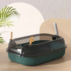 Без бренда Туалет для кішок ELE PET 36 х 50 х 18см, з лопаткою, Зелений (119-GREEN)