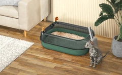 Без бренда Туалет для кішок ELE PET 36 х 50 х 18см, з лопаткою, Зелений (119-GREEN)