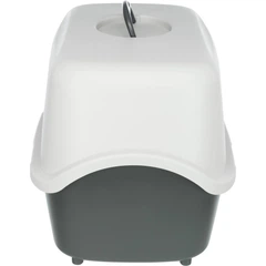 Туалет для котів Trixie Vico закритий сірий з кришкою дверцятами та ручкою 40х40х56 см (MLZ7792)