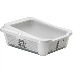 Туалет з бортиком для котів Moderna Hercules Cats in Love 51х39х19см (K162027CL)