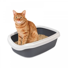 Туалет для котів Природа Comfort M сірий 41 х 30 х 13.5 см (MLZ8279)