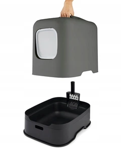 Туалет закритий для кішок Rotho Biala сірий (40052)