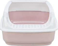 Туалет для кота Trixie 40399 "Dеlіо"з високим бортиком, 38х20х50см, бузковий/білий (TX-40399) 4011905403991