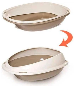 Пластиковий туалет Georplast Shuttle для кішок, блакитний 57×40×19 см