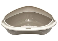 Туалет кутовий із бортиком Georplast Shuttle Corner для кішок, 49×40×17.5 см, зелений