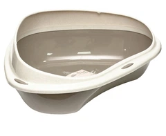 Туалет кутовий із бортиком Georplast Shuttle Corner для кішок, 49×40×17.5 см, зелений