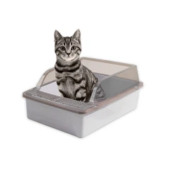 Туалет для кішок Taotaopets 263303 Gray котячий лоток з лопаткою