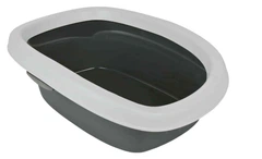 Туалет Trixie Carlo Litter для котів з ободом 31см × 14см × 43см сірий (TX-40111)