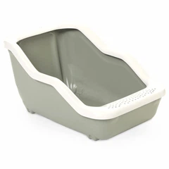Туалет для котів з рамкою MPS NETTA OPEN LIGHT GREEN 54*39*29 см