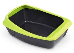 Туалет для кішок з рамкою MPS VIRGO DARK GREY/GREEN 52*39*20 см