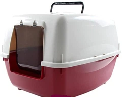 Закритий туалет для кішок Ferplast Bella 56х43.5х37 см Бордовий (72060099)