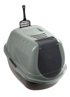 Лоток для котів Comfy EASY Cat Eco критий 54 x 40 x 40 см сірий (5905546336871)