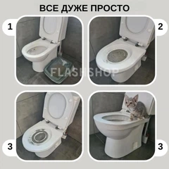 Без бренду Система привчання кішок до унітазу Citi Kitty Cat Toilet Training, туалет для кота (білий)