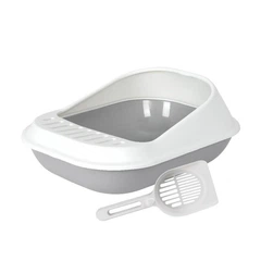 Туалет для кішок PAKEWAY 44 х 33 х 19 см (S) з лопаткою, Сірий (063S-GREY)