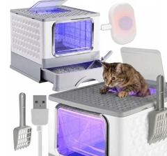 Gotel Закритий котячий туалет XXL з УФ-лампою для дезинфекції