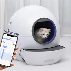 Автоматичний туалет для кішок Els Pet E801 WiFi УФ-стерилізація Білий