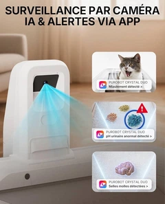 Без бренду Автоматичний самоочисний туалет для котів PETKIT PUROBOT CRYSTAL DUO P9905 з камерою AI та Wi-Fi
