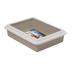 Туалет лоток Georplast Max з рамкою для котів 43,5x34x11 см, коричневий