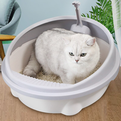 Без бренда Котячий туалетний лоток з лопаткою Комфорт (сірий) 49*45*22