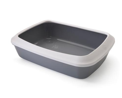 Туалет для котів SAVIC IRIZ Oval 50x37x13,5 см, сірий