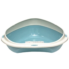 Туалет кутовий з бортиком Georplast Shuttle Corner для кішок 58 x 48 x 20,5 см зелений