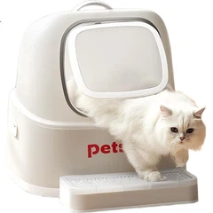 Туалет для котів PETSTAR закритий великий, водонепроникний