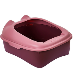Туалет для котів з лопаткою Derby Plastic Cat Litter Box, pink 51х41х30 см
