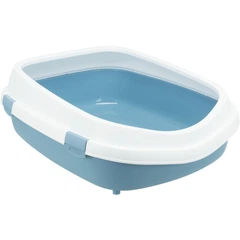 Туалет для кішок з бортиком Trixie Primo XXL 56 х 25 х 71см, синьо-білий
