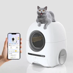 Без бренда Автоматичний туалет для кішок FUNNYKIT Vent+O2, WiFi, вентиляція, ОZОN-дезінфекція Білий