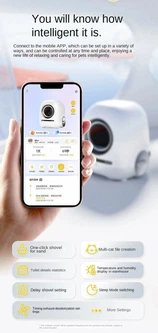 Без бренда Автоматичний туалет для кішок FUNNYKIT Vent+O2, WiFi, вентиляція, ОZОN-дезінфекція Білий