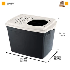 Закритий туалет для кішок з верхнім входом Ferplast Jumpy