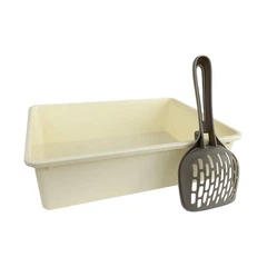 Туалет для кішок з лопаткою Taotaopets 263303-2 38х28х9 см Yellow (14383-92815)