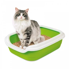 Туалет для котів Природа Comfort L салатний 49 х 39 х 15 см (MLZ8277)